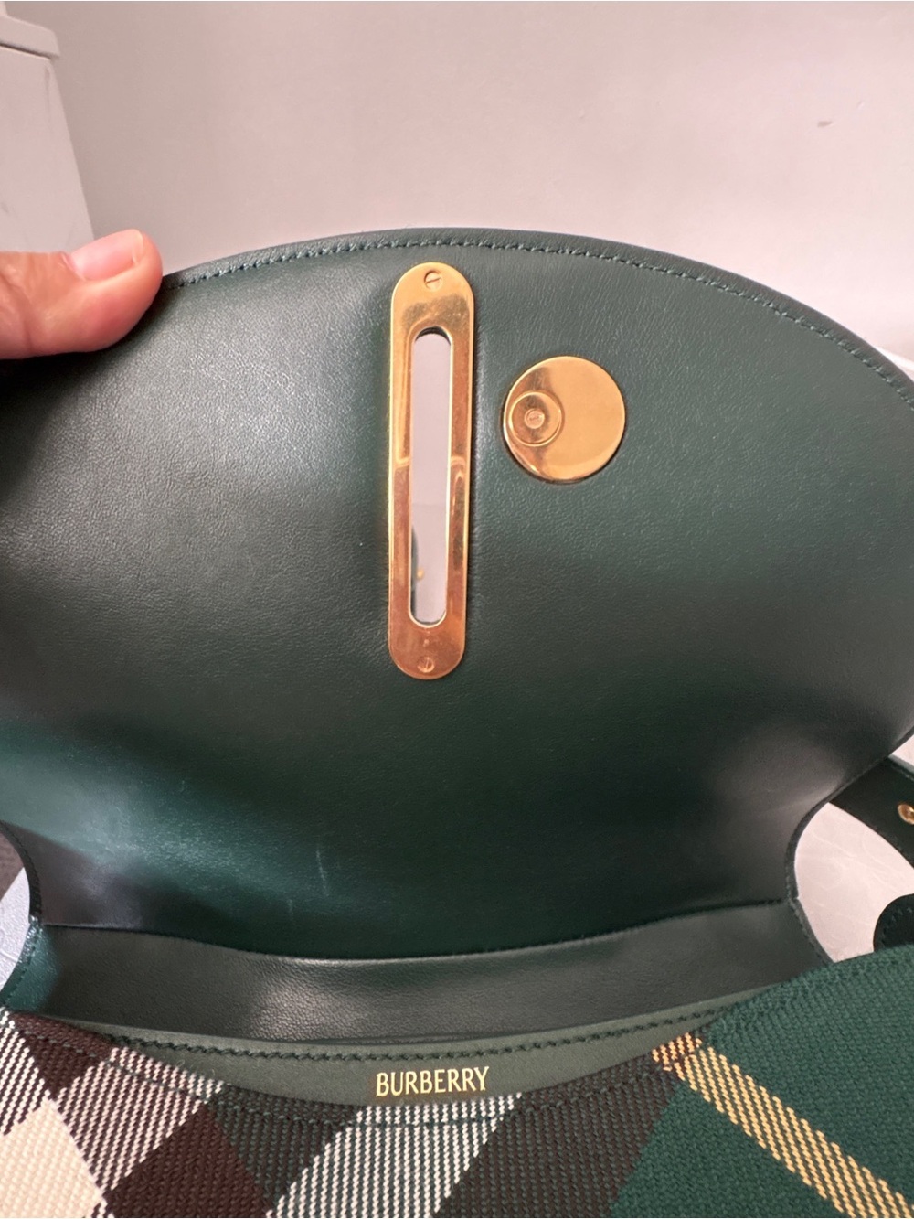 Burberry Green rocking horse Crossbody with Gold Hardware - Picture 7 of 7